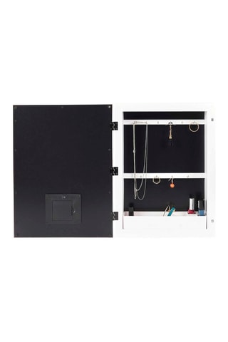 Wandopberger met Spiegel met Ledverlichting - 30,4 x 8,6 x 40 cm