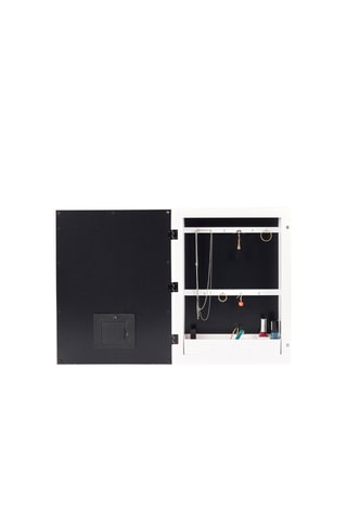 Wandopberger met Spiegel met Ledverlichting - 30,4 x 8,6 x 40 cm