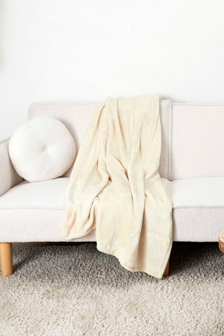 Plaid Flanelle - Beige - 125 x 150 cm