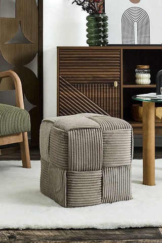 Poef Scott - Taupe - Polyester