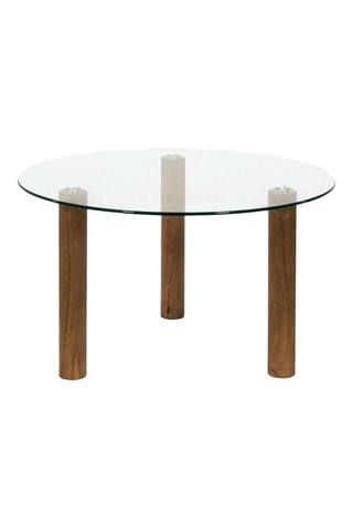 Glazen en Rubberhouten Bijzettafels Clara - 75 x 45 x 75 cm