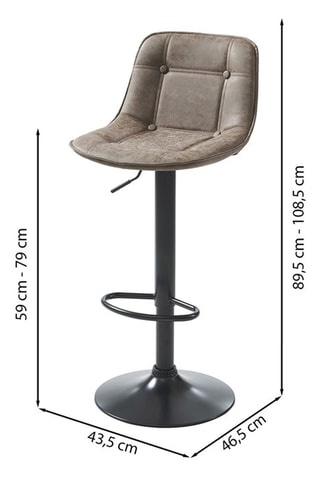 2 tabourets Tom - Marron et noir