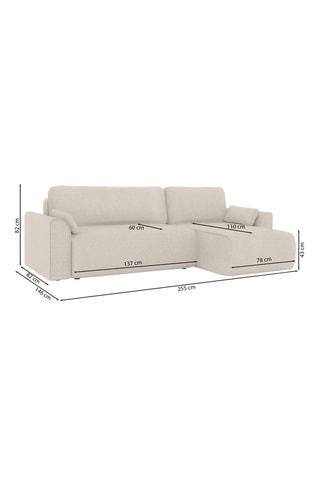 Canapé d'angle droit convertible Capucins - Beige