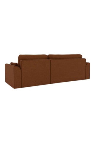 Canapé d'angle droit convertible Capucins - Terracotta - 4 places - En velours côtelé