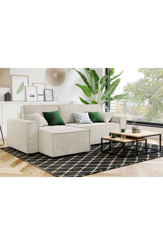 Canapé d'angle réversible convertible Mira - 
Beige