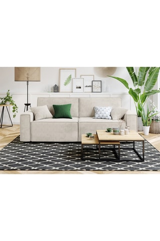 Canapé droit Mira convertible - Beige