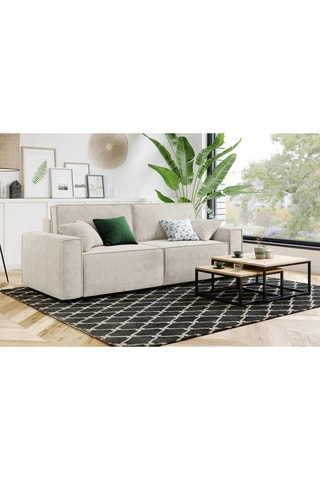 Canapé droit Mira convertible - Beige