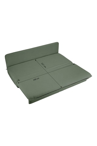Banquette droite convertible Noma - kaki - 3 places - En tissu bouclette