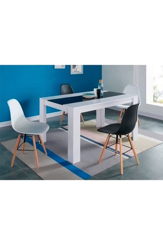 Table de séjour Damia Blanc et noir