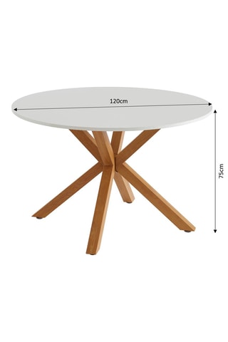 Table Harry - Blanc et naturel