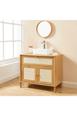 Armoire de toilette 2 portes Haida - 80 x 39,5 x 68 cm 