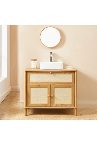 Armoire de toilette 2 portes Haida - 80 x 39,5 x 68 cm 