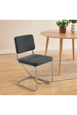 2 chaises Jack Gris et argenté
