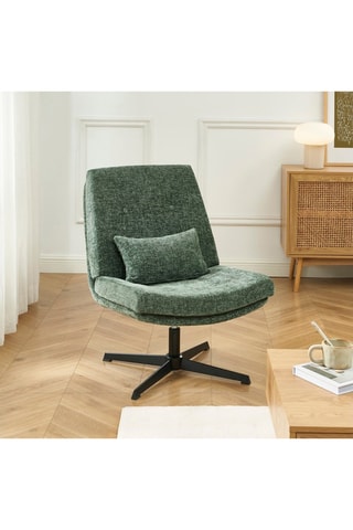 Fauteuil Aton - Vert - En polyester 