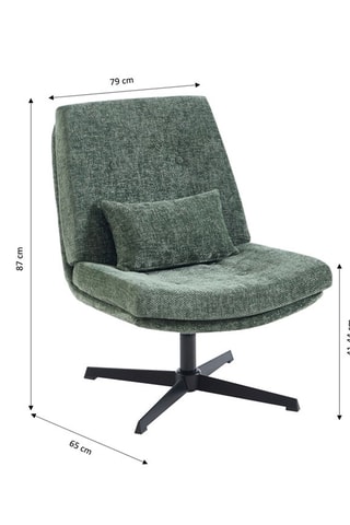 Fauteuil Aton - Vert - En polyester 