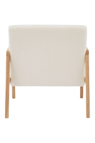 Fauteuil Bonifacio - Blanc - Tissu bouclette