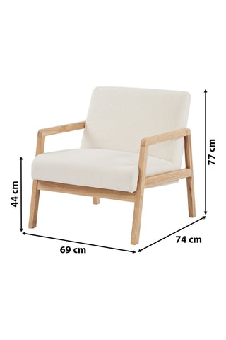 Fauteuil Bonifacio - Blanc - Tissu bouclette