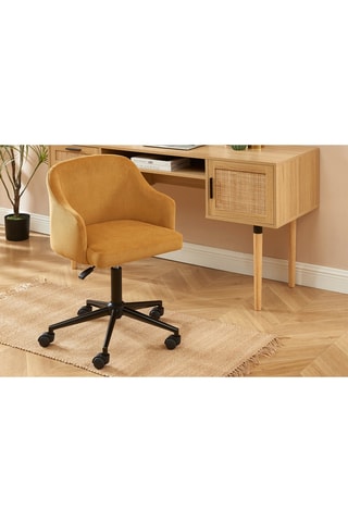 Fauteuil de bureau à roulettes Barnabe - 58,5 x 78/91,5 x 51 cm