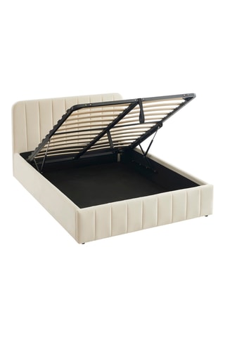 Lit-coffre avec sommier en bois Simi - Couchage 140 x 190 cm