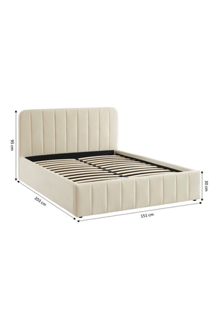 Lit-coffre avec sommier en bois Simi - Couchage 140 x 190 cm