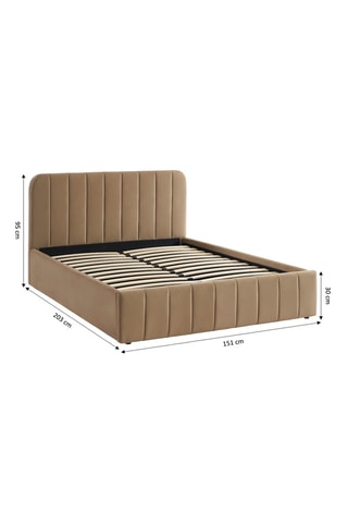 Lit-coffre avec sommier en bois Simi - Couchage 140 x 190 cm