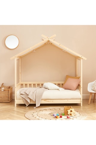 Lit enfant tente Tiny - Blanc et naturel
