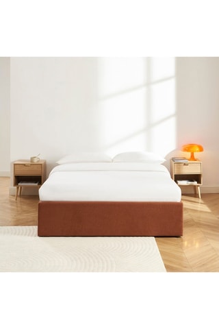 Lit-coffre en bois avec sommier Marcy - Couchage 140 x 190 cm 