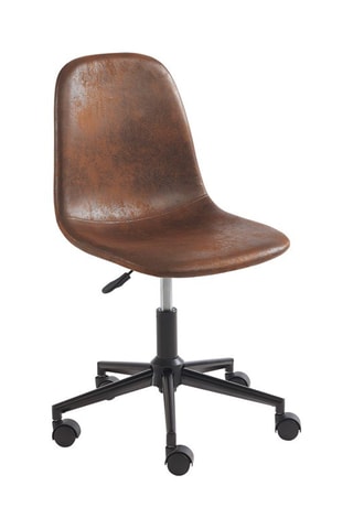 Chaise de bureau Lena - Marron et noir