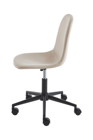 Chaise de bureau à roulettes Lena - Beige et noir