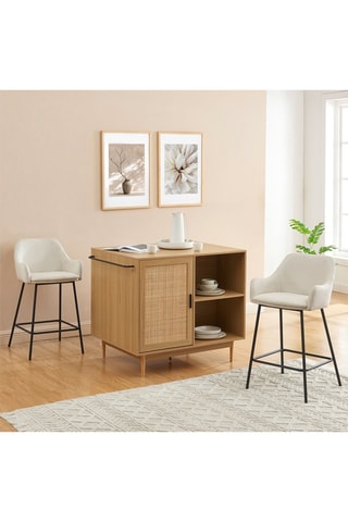 2 chaises de bar Nils - Beige