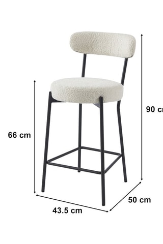 2 chaises de bar Noa - Blanc