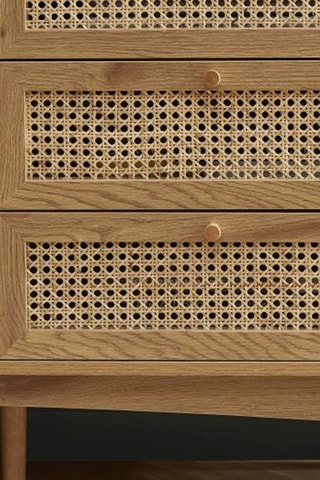 Buffet 2 portes Ines - Imitation chêne - 150 x 75 x 40 cm