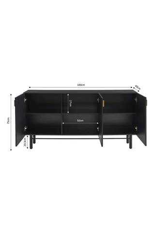 Buffet 3 portes Calista - Noir