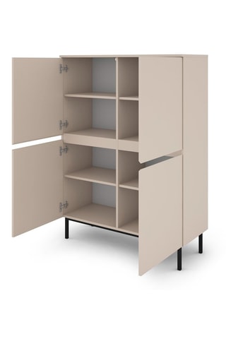 Buffet 4 portes Arni - Beige - 100 x 135,5 x 40 cm