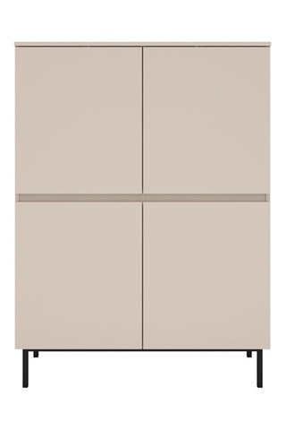 Buffet 4 portes Arni - Beige - 100 x 135,5 x 40 cm