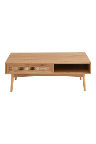Table basse Inès - 
Imitation chêne et naturel