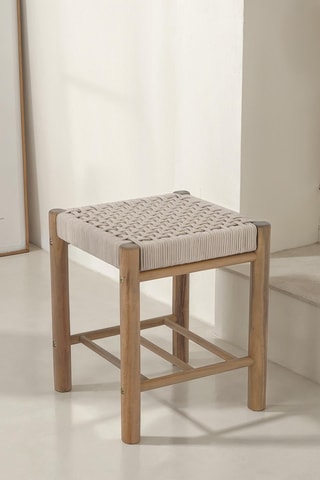 Tabouret en bois d'acacia Avi - 37 x 45 x 37 cm