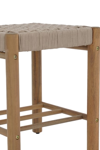 Tabouret en bois d'acacia Avi - 37 x 45 x 37 cm