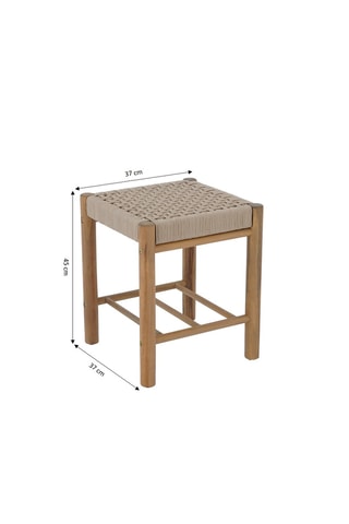 Tabouret en bois d'acacia Avi - 37 x 45 x 37 cm