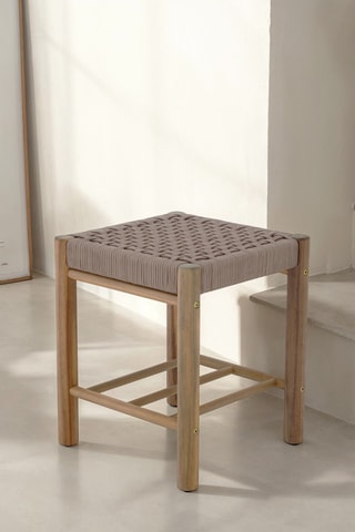 Tabouret en bois d'acacia Avi - 37 x 45 x 37 cm