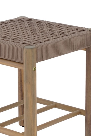 Tabouret en bois d'acacia Avi - 37 x 45 x 37 cm