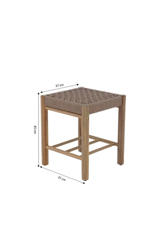 Tabouret en bois d'acacia Avi - 37 x 45 x 37 cm