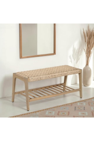 Banc en acacia et bois massif Huka - 100 x 45,5 x 36 cm