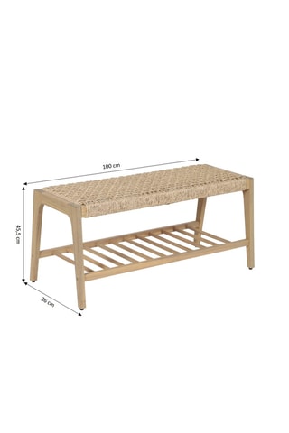 Banc en acacia et bois massif Huka - 100 x 45,5 x 36 cm