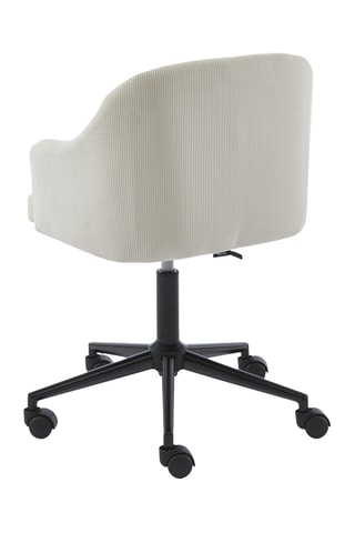 Fauteuil pivotant Barnabe - Beige - En tissu velours côtelé
