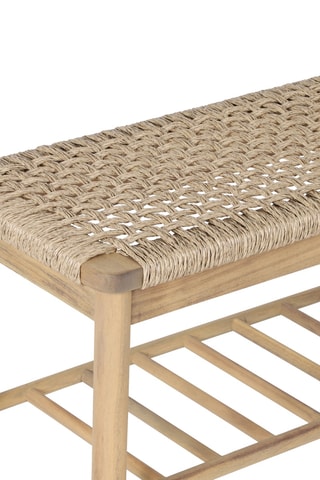 Banc en bois d’acacia et bois massif Hiva - 101 x 45,5 x 36 cm