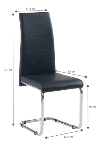 2 chaises Mara - 54 x 101 x 42 cm