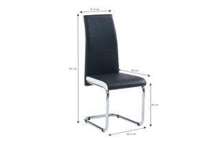 2 chaises Mara - 54 x 101 x 42 cm