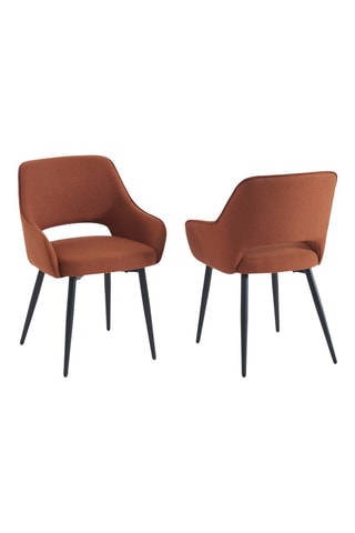 2 fauteuils Unni - Rouge brique - En polyester