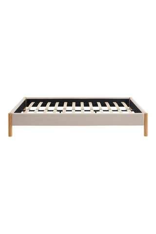 Lit avec sommier en bois d’eucalyptus et bois d’hévéa Bowi - Couchage 140 x 190 cm